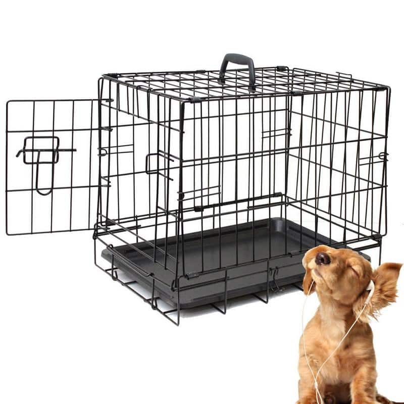 20" to 48" Folding Metal 2 Door Pet Kennel Playpen Dog Crate - 42"
