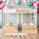 preview thumbnail 1 of 11, Modren Full Over Twin & Twin Metal Bunk Bed Triple Bunk Bed With Drawers and Guardrails