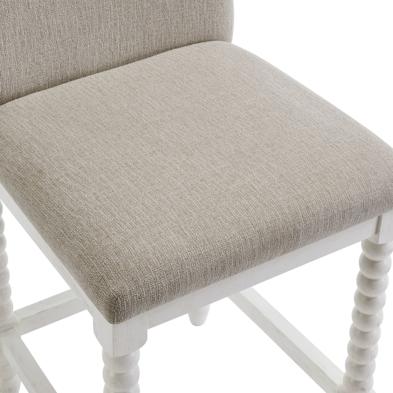 Chenille 26"H Spindle Legs Counter Stool