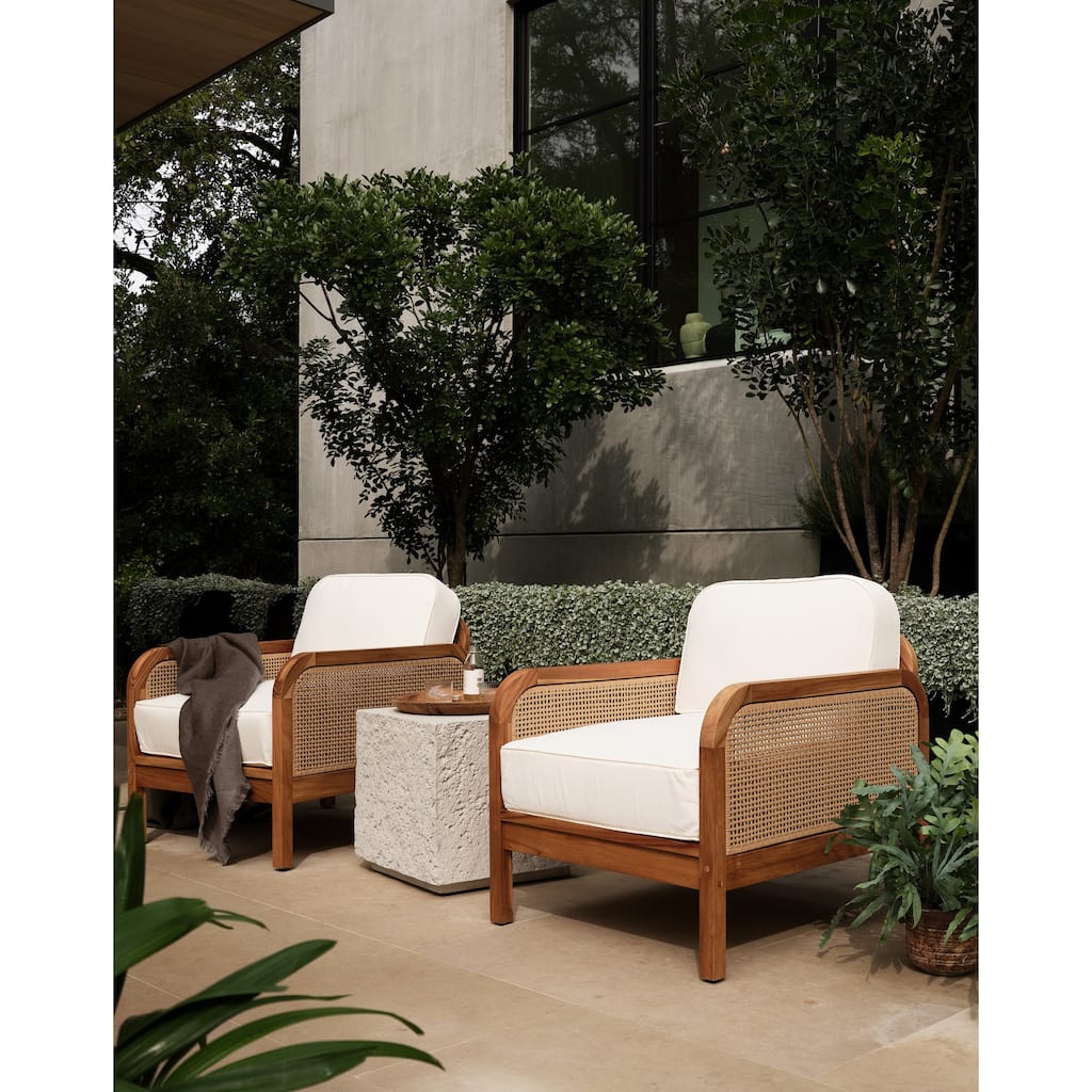 Fitzgerald Outdoor Chair-Natural Teak-FSC - 28.0W x 34.25 x 32.25H