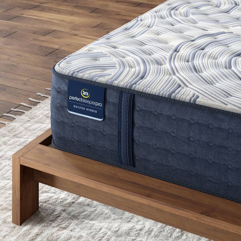 Serta Perfect Sleeper Pro Hampton 12.5" Latex Hybrid Extra Firm Mattress Set