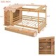 preview thumbnail 5 of 40, Full Size Wood House Bed with 2 Drawers and Shelves, Kids Platform Storage Bed Frame with Wardrobe and Small Curtain
