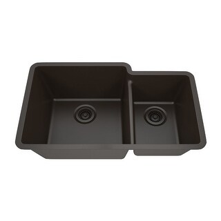 32 Inch Lexicon Platinum Quartz Composite Drop-in Undermount Galaxy Mocha - 19" W x 32" L x 9.75" H