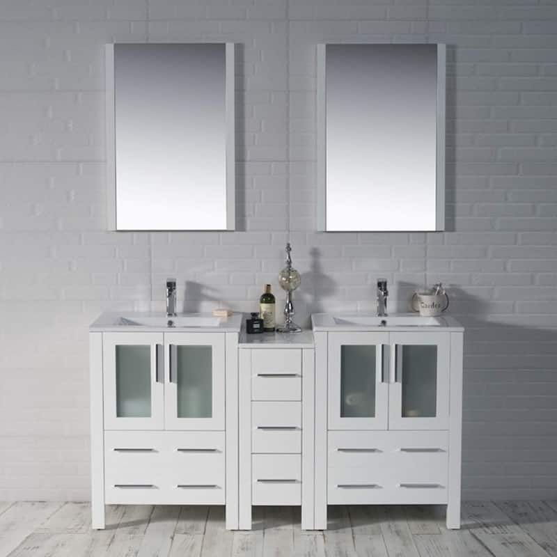 Blossom Sydney 60" Solid Wood Bathroom Vanity Double Sink with Cabinet
