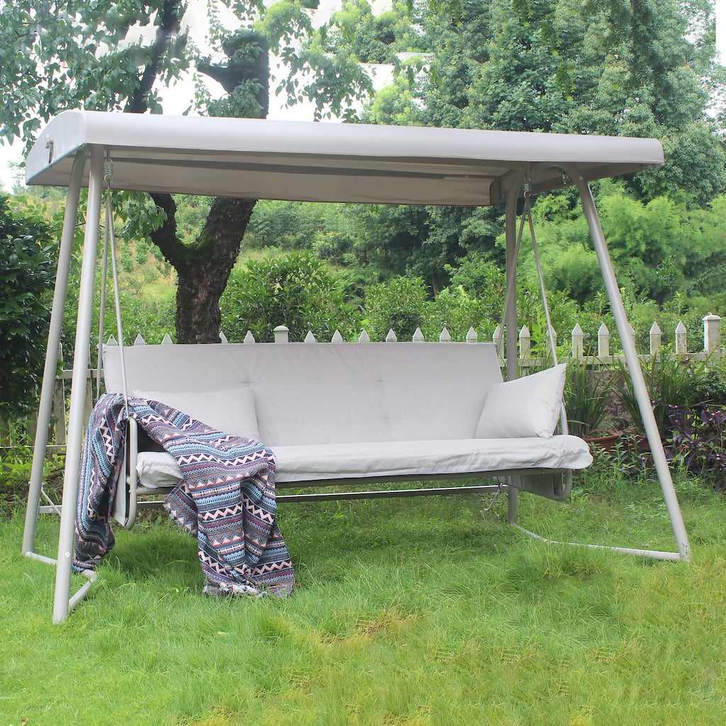 Outdoor Swing Bed with Canopy