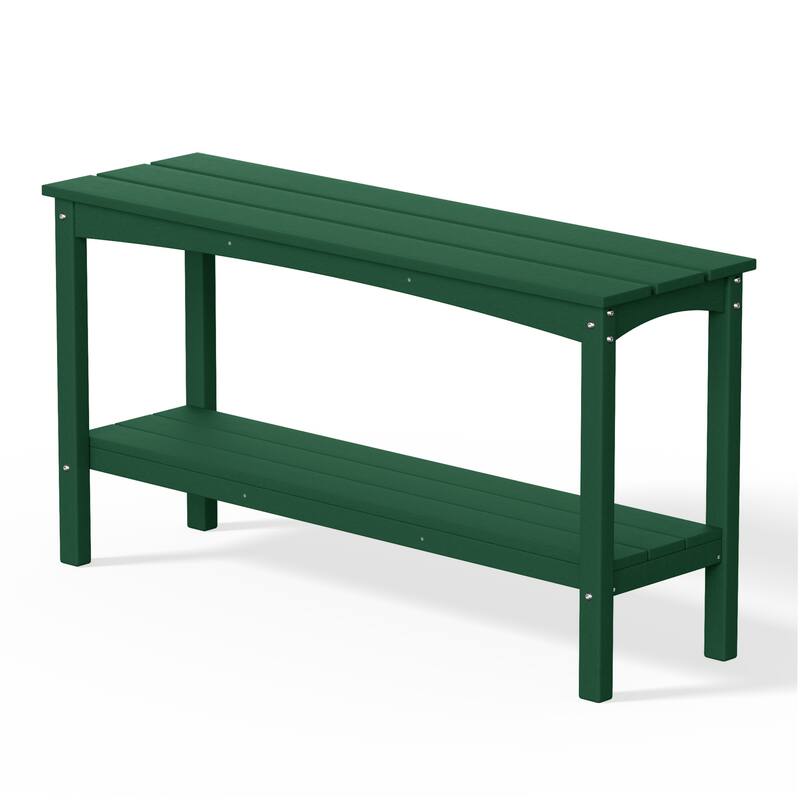 Laguna Hdpe All Weather Outdoor Patio Two Shelf Table