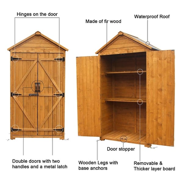 Shop Mcombo Outdoor Storage Cabinet Tool Sheds Backyard Garden