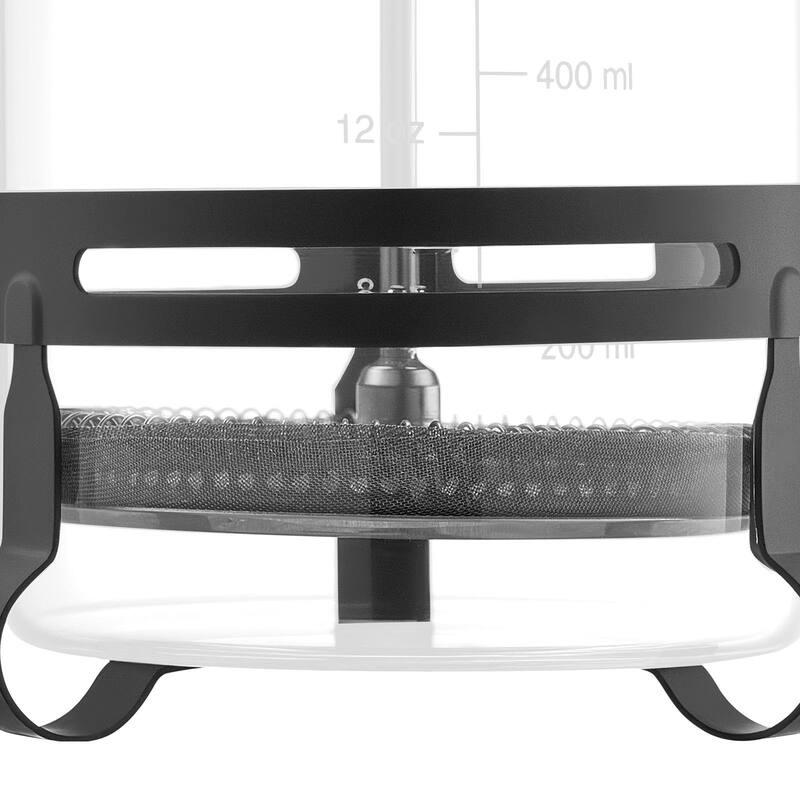 Large 1L Glass French Press for Coffee, Tea, and Cold Brew - 6.69 x 4.13 x 8.46 inch