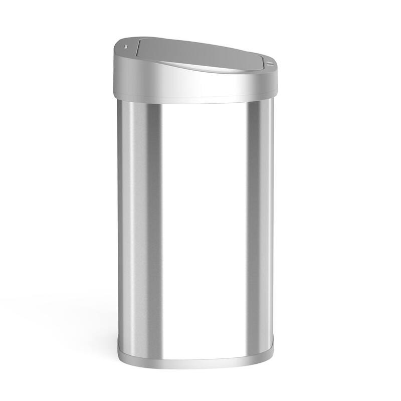 Nine Stars 21.1-gal Motion Sensor Silver Trash Can