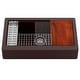 preview thumbnail 17 of 49, Karran 34" Retrofit Undermount Large Single Bowl Quartz Farmhouse Workstation Kitchen Sink