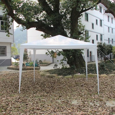 Outdoor Camping 3 x 3m Waterproof Tent with Spiral Tubes White