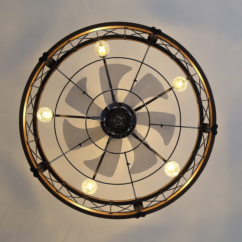 21-In LED Chandelier Ceiling Fan with Light Remote(3-blade)