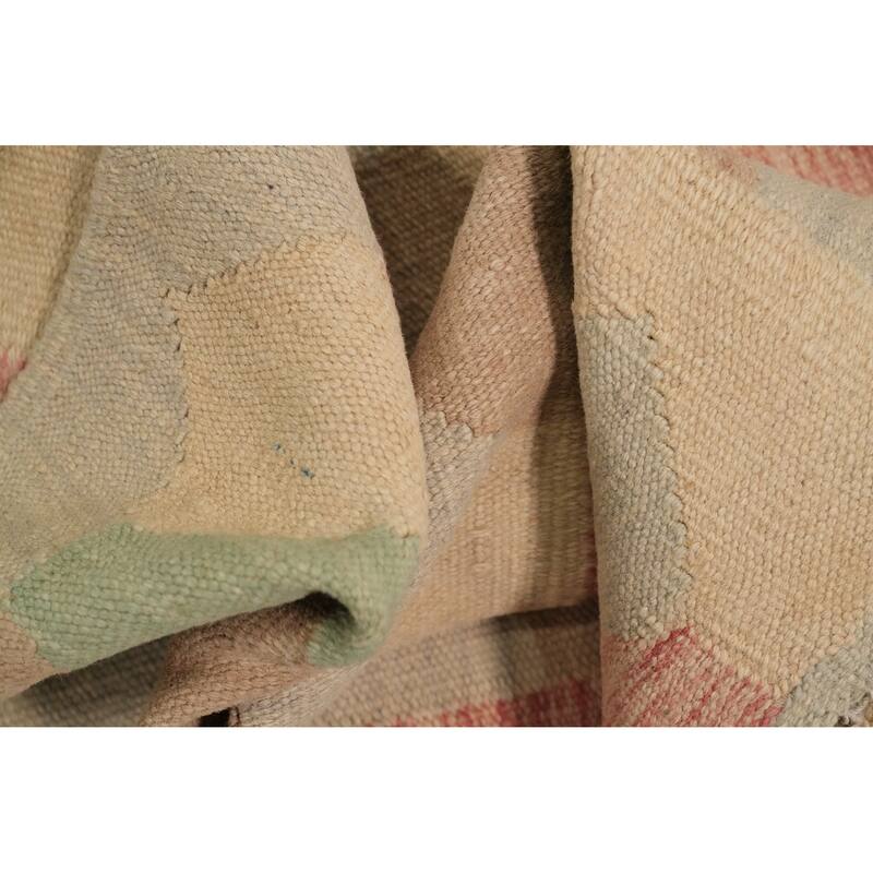 Hand Woven Oriental 100% Wool Carpet Southwestern Modern Multi-Colored Kilim Area Rug - 8' 11'' X 5' 10''