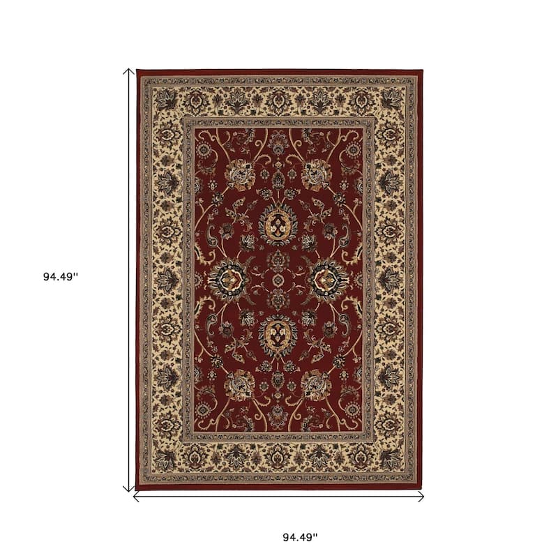 HomeRoots Oriental Traditional Square Area Rug