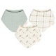 preview thumbnail 8 of 12, Crane Baby Organic 3-pc. Bunny Bib Set White