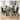 Maysville Square Black/ Grey 5-piece Dining Room Set
