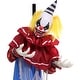 preview thumbnail 9 of 11, Haunted Hill Farm Wiggles the Animatronic Twisting, Talking Clown Greeter with Folding Door Hook for Scary Halloween Decoration