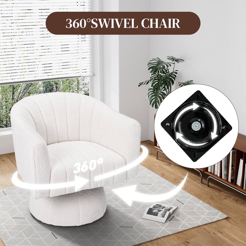 Ouyessir Oversized Modern Upholstered Barrel Chairs