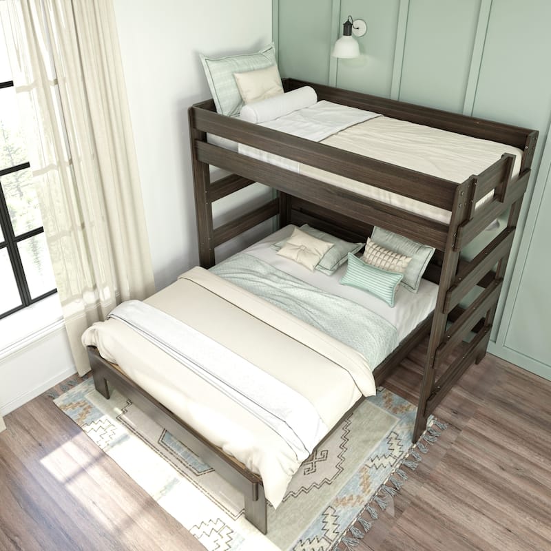 Max and Lily Farmhouse Twin over Queen L Shaped Bunk Bed