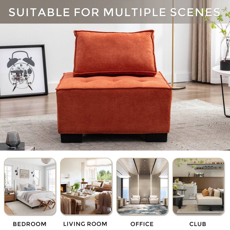 Modern Upholstered Living Room Chairs Set of 2