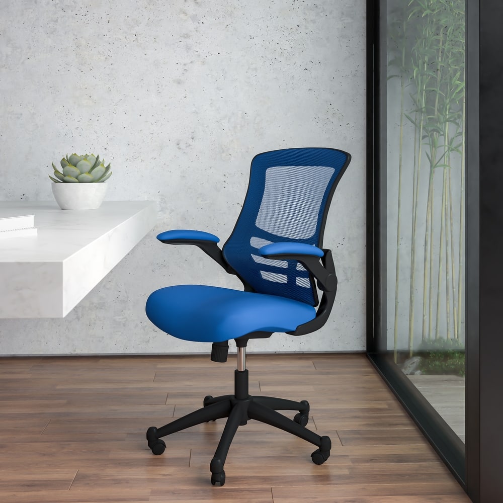Mid-Back Mesh Swivel Ergonomic Task Office Chair with Flip-Up Arms