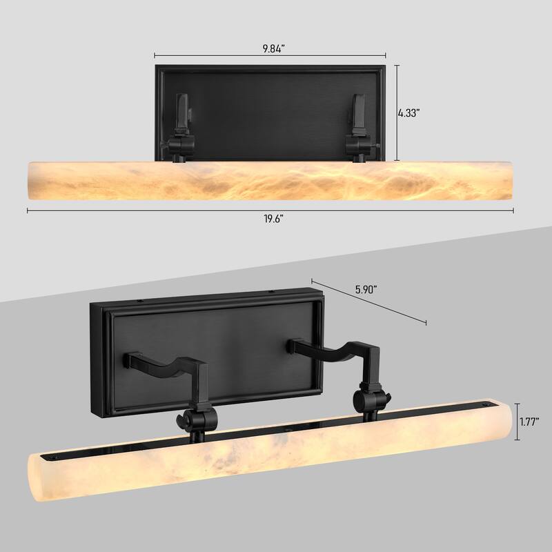 KAYLA 12/20-inch Marble Cylinder Vanity Light-Copper