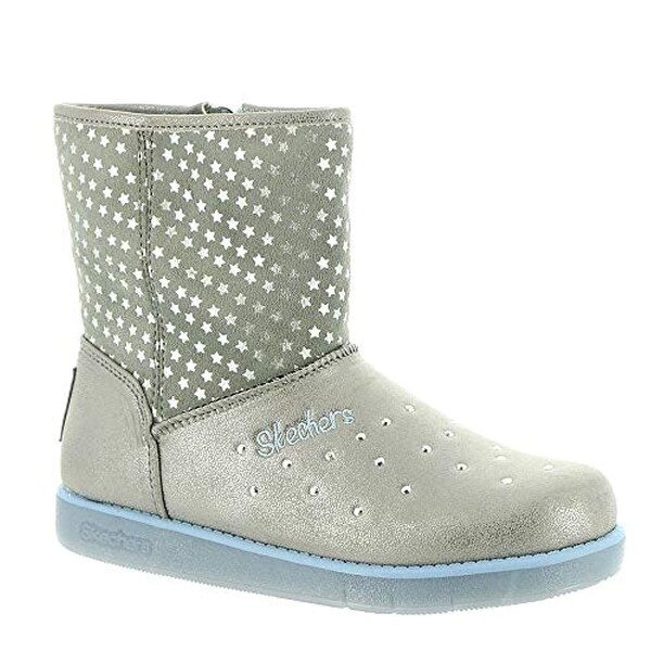 Skechers Twinkle Toes Starshine Boot Girls' Toddler Youth Boot 13 M Us Little Kid Silver Skechers Twinkle Toes Starshine Boot Girls' Toddler Youth Boot 13 M Us Little Kid Silver