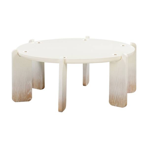 slide 2 of 7, Gloria Oak Coffee Table Cream - Wood/MDF