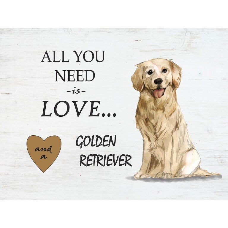 Love Golden Retriever Overstock 32281637