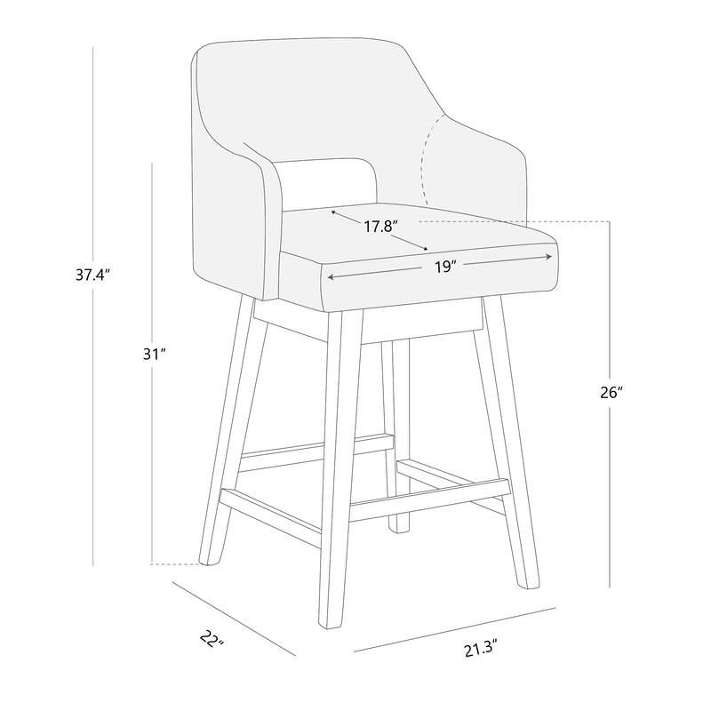 Spruce & Spring Riley Counter Stool Set