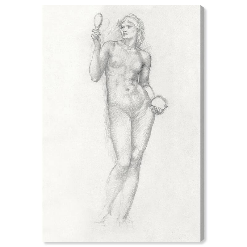 Wynwood Studio Canvas Classic and Figurative Nude Female Figure Black and Wall Art Canvas Print