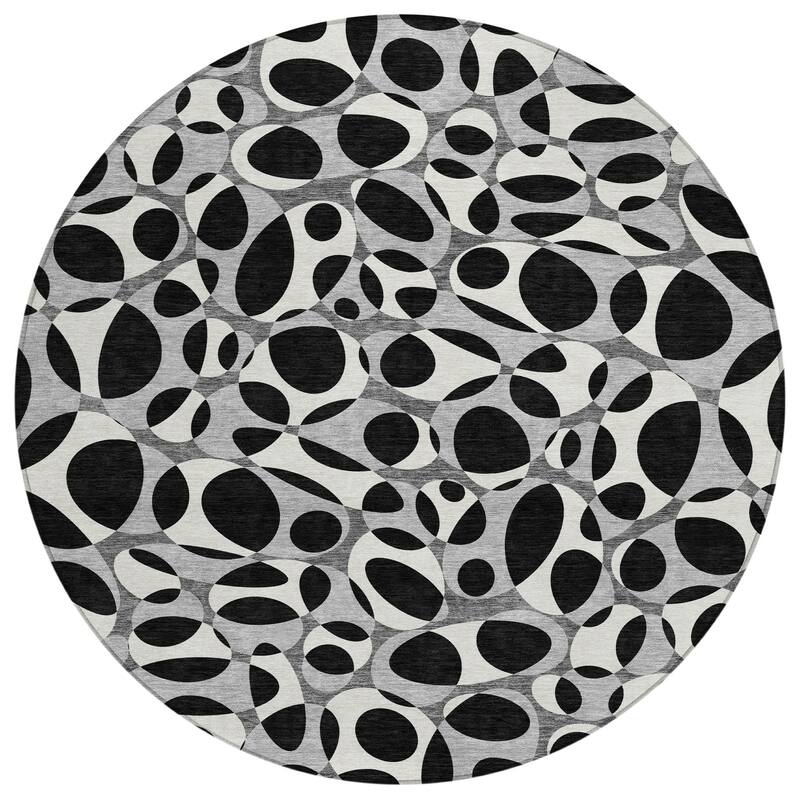 Machine Washable Indoor/ Outdoor Contemporary Saline Chantille Rug