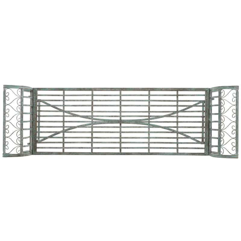 SAFAVIEH Outdoor Kyara Victorian Iron 52-inch Bench - 52Wx16Dx26H
