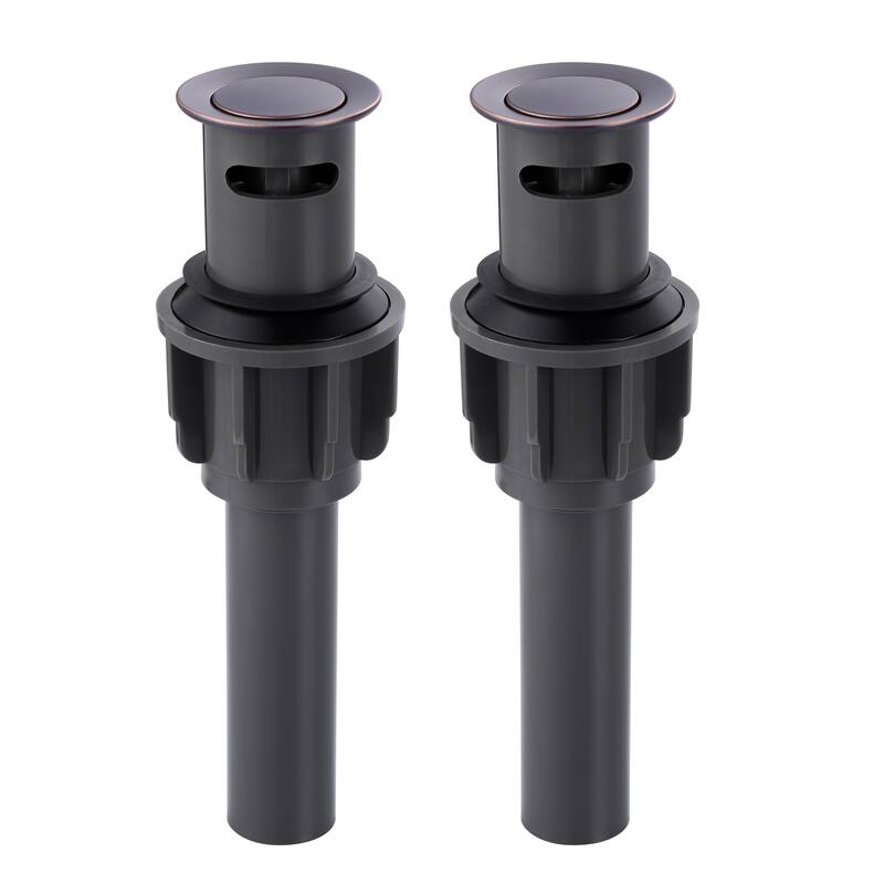 WOWOW 2-Piece Economical Easy Clean Pop Up Drain With Overflow - Oil Rubbed Bronze