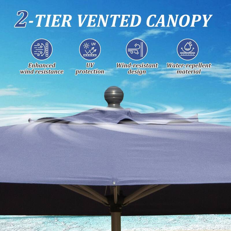 Aluminum Frame Patio Umbrella - Easy Tilt