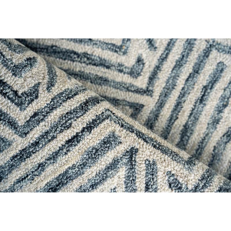 Exquisite Rugs Naturals Handmade Hand-tufted New Zealand Wool on Canvas Charcoal Area Rug
