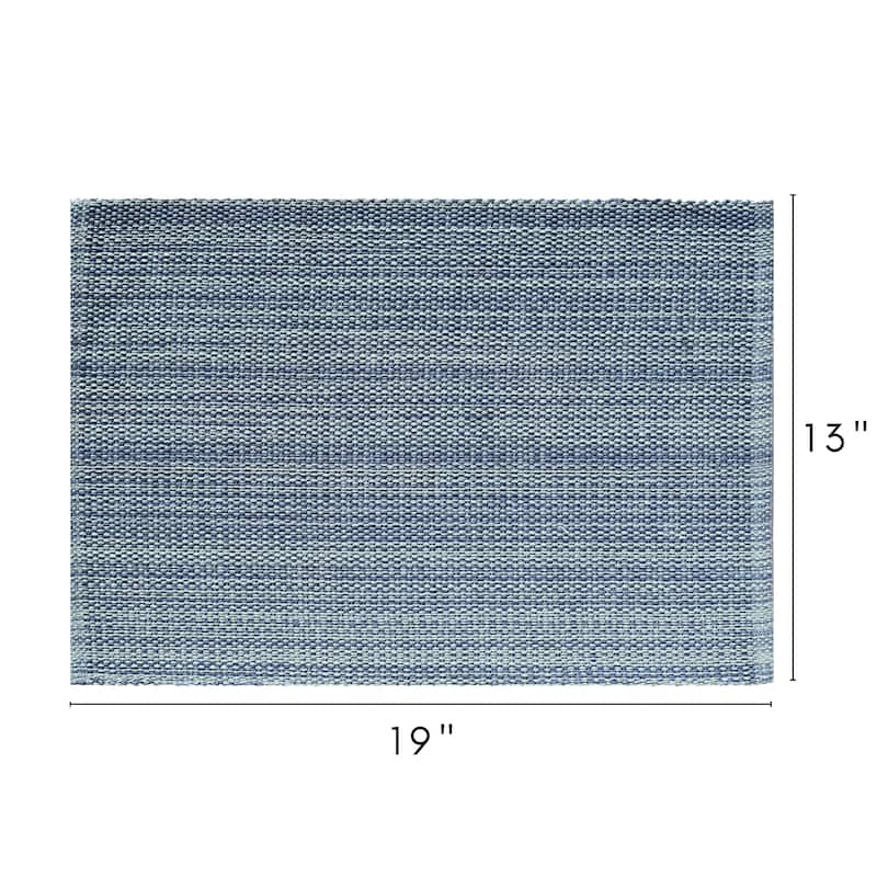 Fabstyles Casual Classic Set of 4 Thick Cotton Heavyweight Placemats - 13"x19"