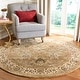 preview thumbnail 93 of 114, SAFAVIEH Handmade Persian Legend Hilkje Traditional Oriental Wool Rug 3'6" Round - Light Green/Beige - Round