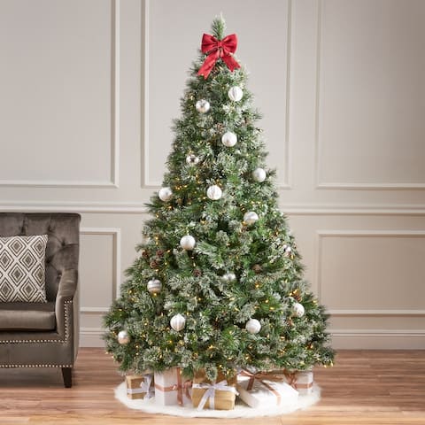 7-foot Cashmere Pine Snowy Artificial Christmas Tree by Christopher Knight Home