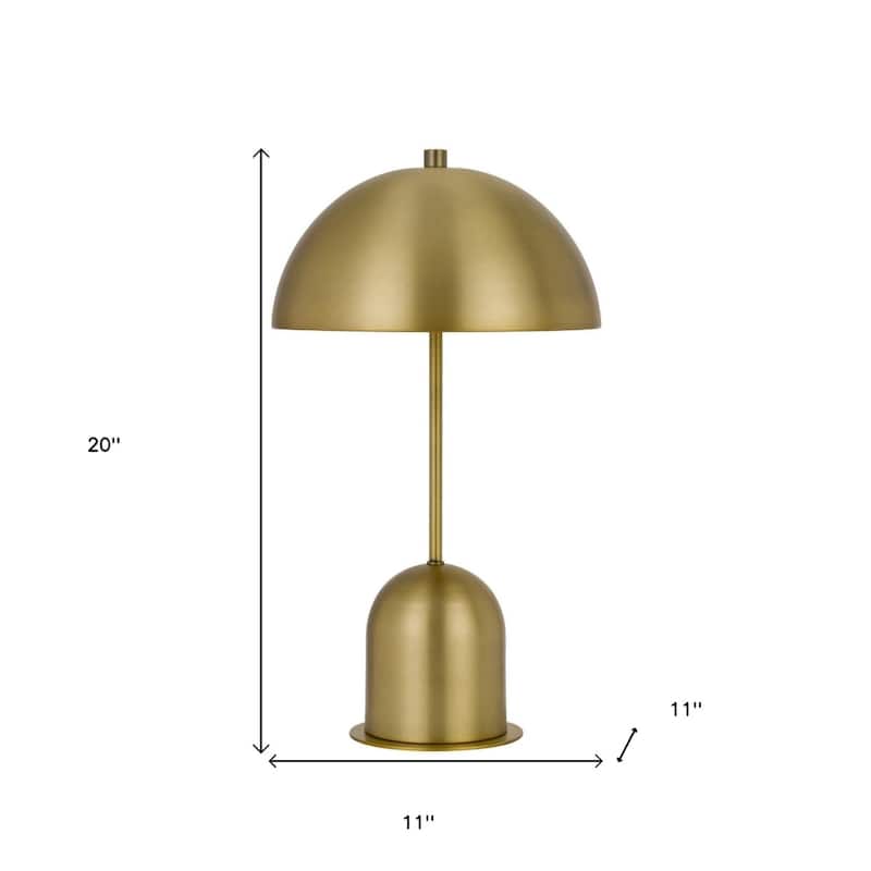 Modern 20 Inch Desk Lamp with Dome Shade and Adjustable Brightness - 11” x 11” x 20”
