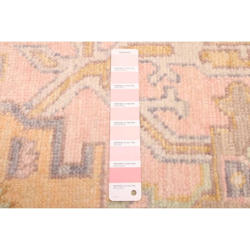 ECARPETGALLERY Hand-knotted Modern Oushak Pink Wool Rug - 10'3 x 13'9