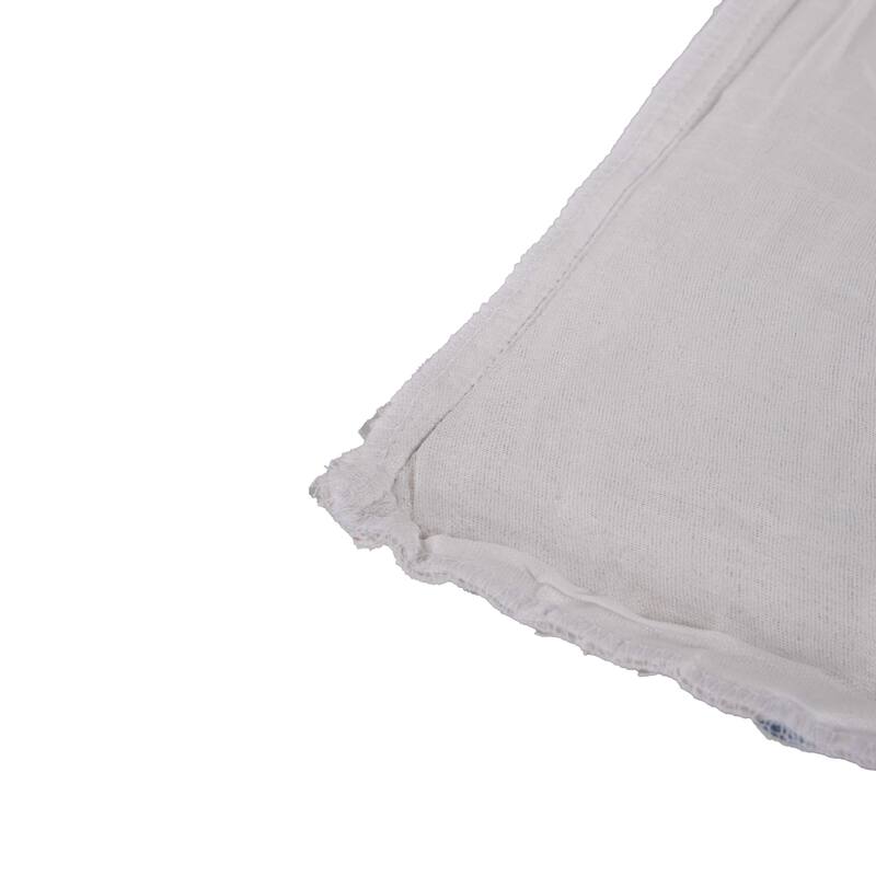 Rizzy Collection Natural/Blue Medallion Modern Lumbar Throw Pillow