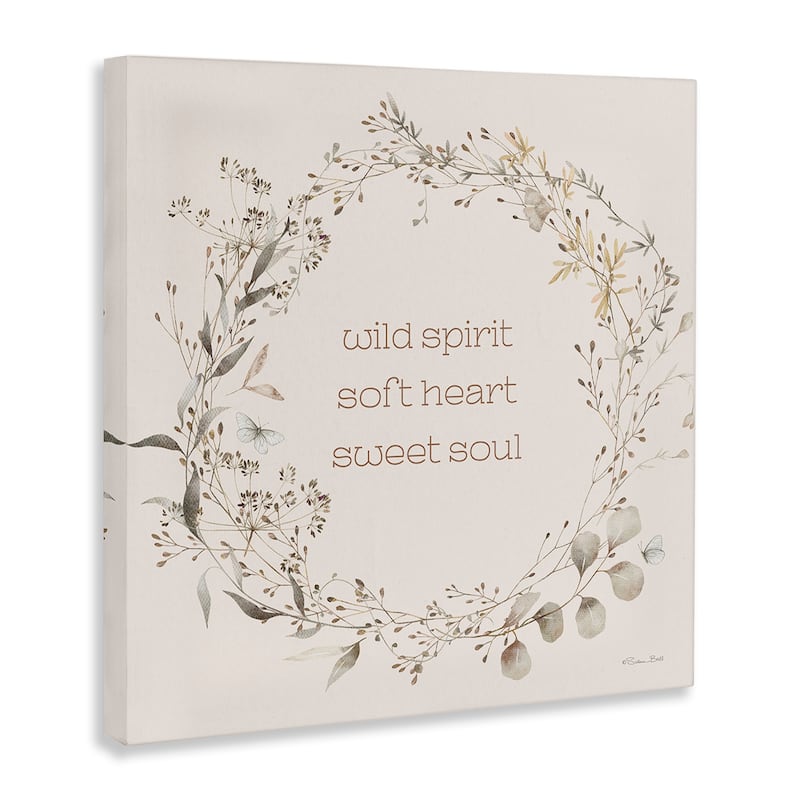 Stupell Wild Spirit Soft Heart Sweet Soul Canvas Wall Art Design By Susan Ball