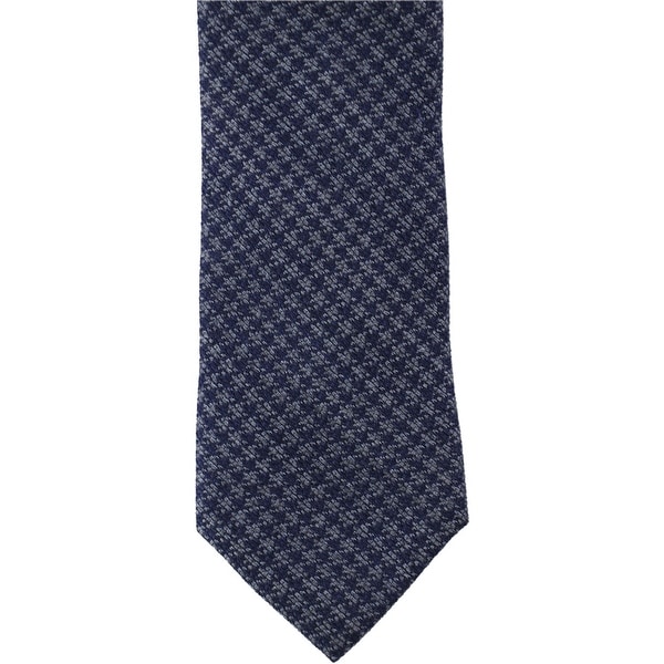 Tallia Mens Houndstooth Self-tied Necktie, blue, One Size - One Size