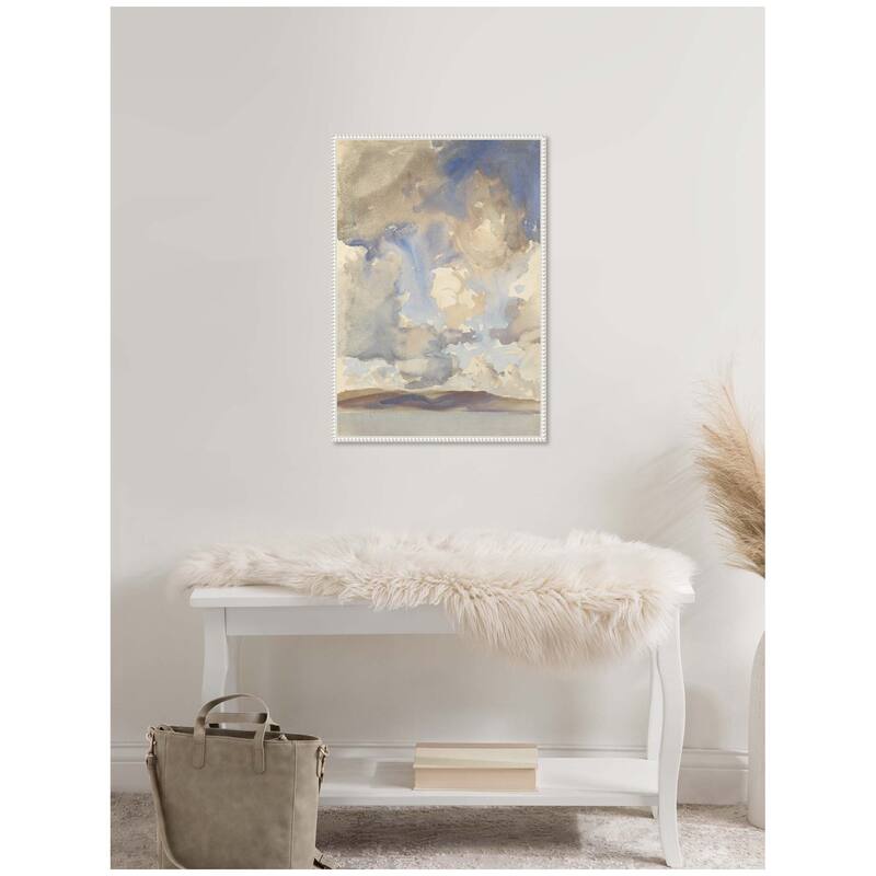 Kate and Laurel Clouds 1897 John Singer Sargent by Nostalgia Prints Framed Canvas Wall Art Print