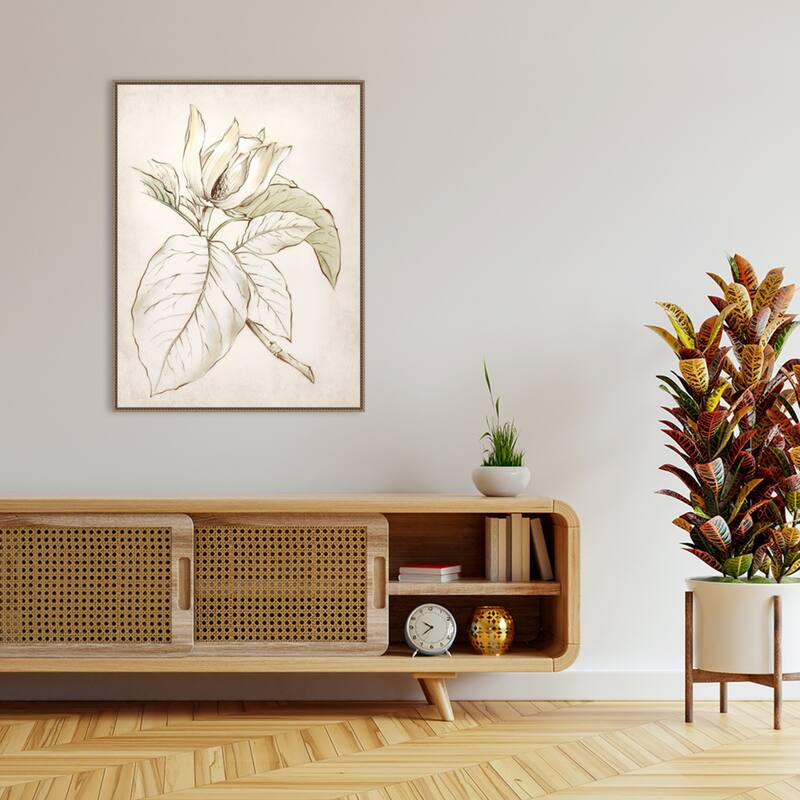 Botanical No. 2 by Alex Black Framed Canvas Wall Art Print