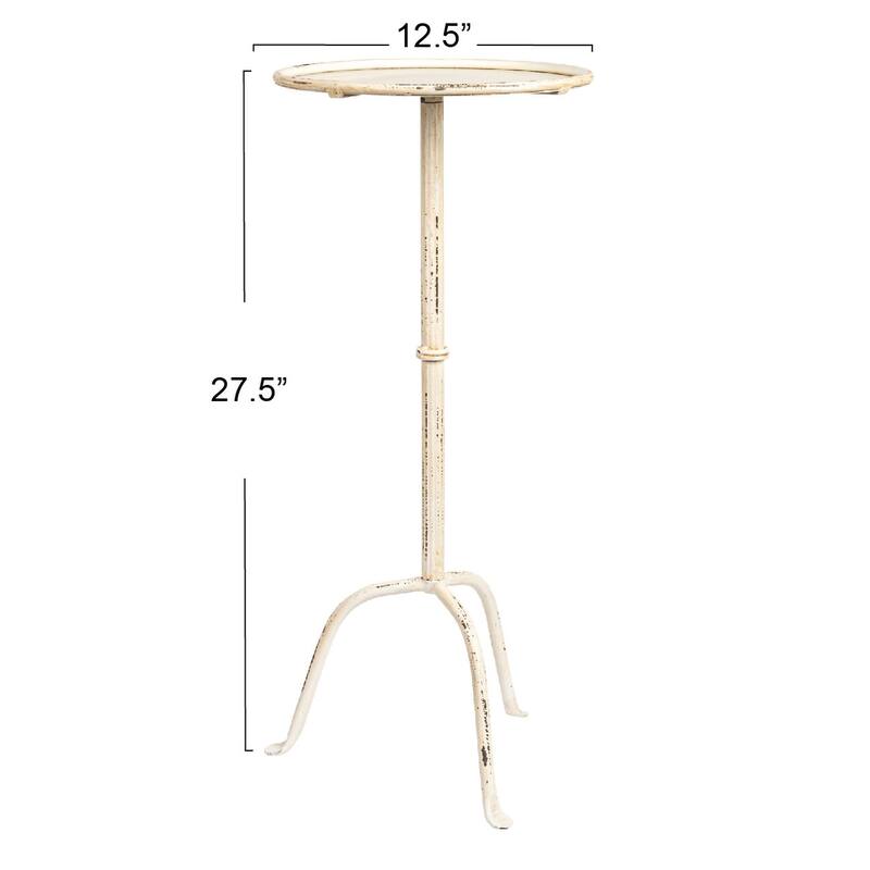 Round Metal Drink Table