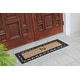 preview thumbnail 176 of 187, Non Slip Coir Low Profile Myla Monogrammed Entry Doormat, 17.7"x47.25"