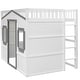 preview thumbnail 104 of 112, Solid Wood House Loft Bed with Ladder for Kids