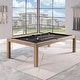 preview thumbnail 2 of 36, Olivia 7ft Vintage Ash Billiard Slate Pool Table with Dining Top